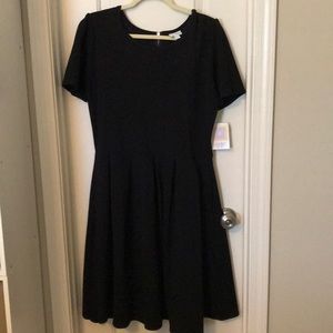 Lularoe Noir Black 2XL Amelia rose gold zipper